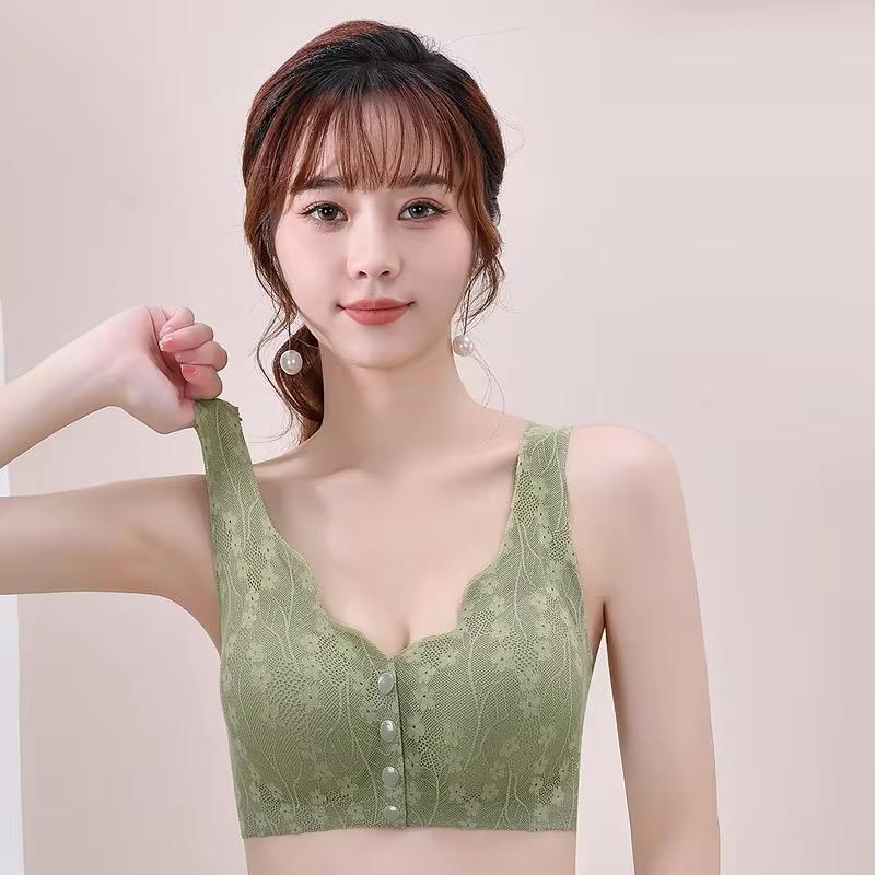 Seamless Front open Button padded Bra