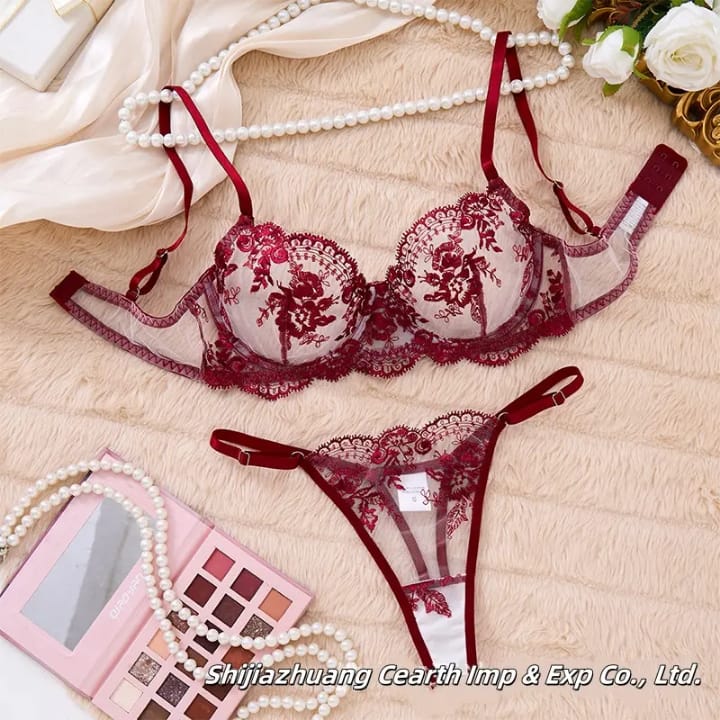 floral Wire Bra Set