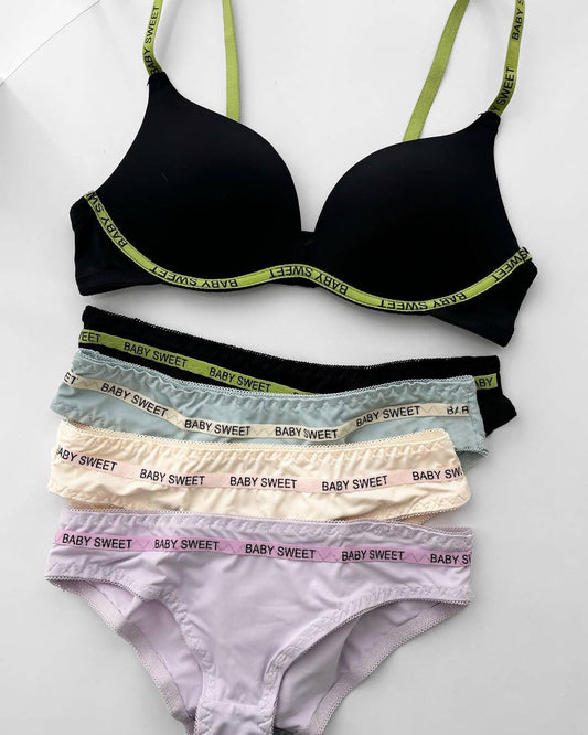 Baby Sweet T shirt Bra Set Wireless