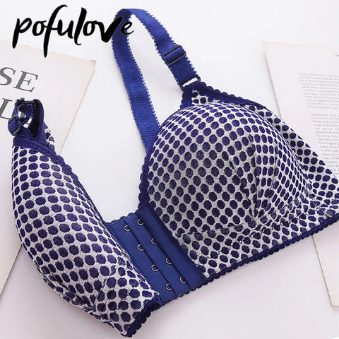 POLKA DOT FRONT OPEN PADDED BRA (WIRELESS)