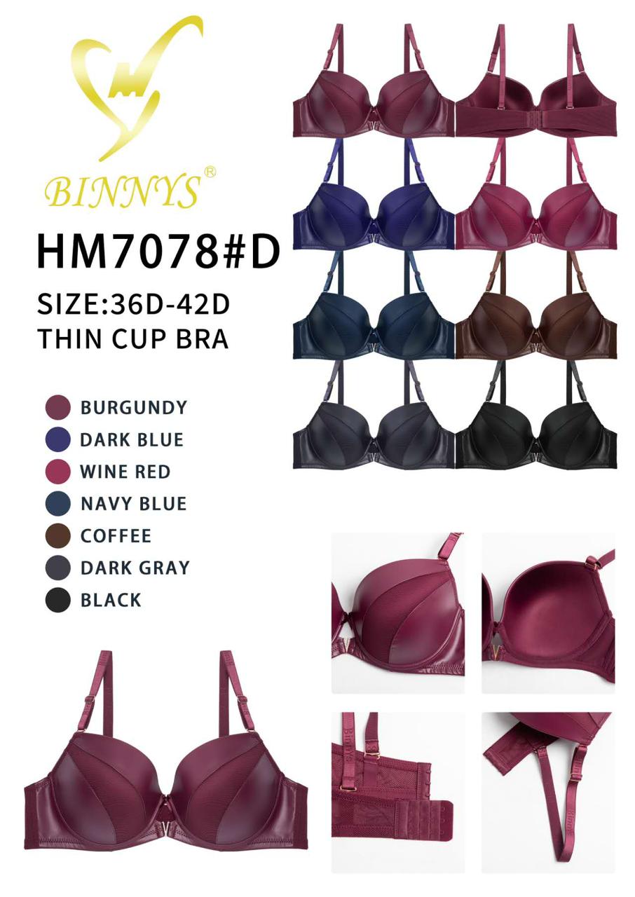 Binnys LATHER padded wire Bra