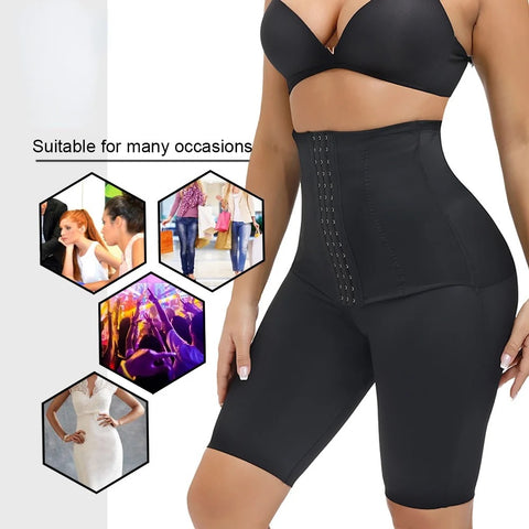 Underwear Two Layer Highwaist Flat Tummy Tuck Control
Slimming Body Shapers Waist Trainer Corset Panty With hooks