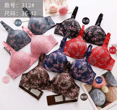 High quality Single padded printed Bra Wireless Bra (Pack Of 2)