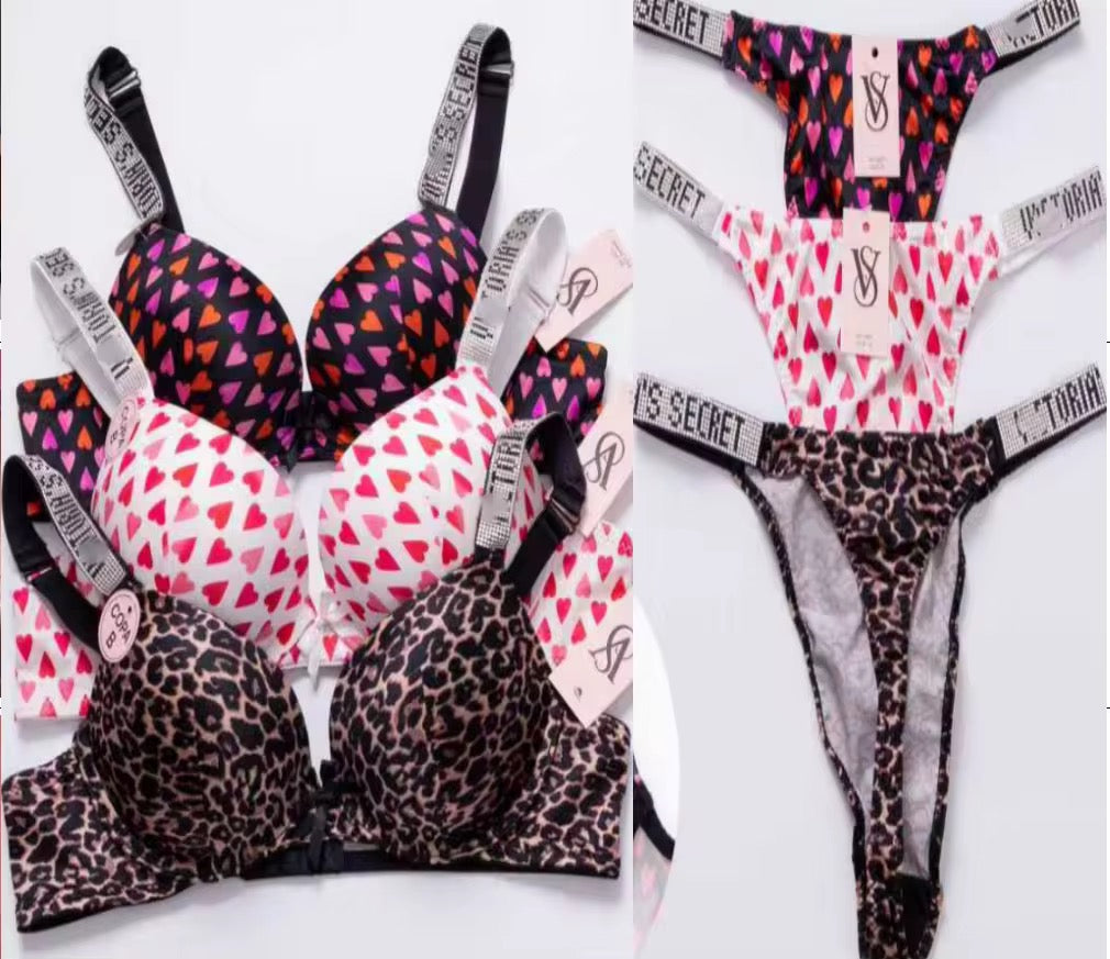 50/50Sale New Arrival Victoria secret push padded Bra set