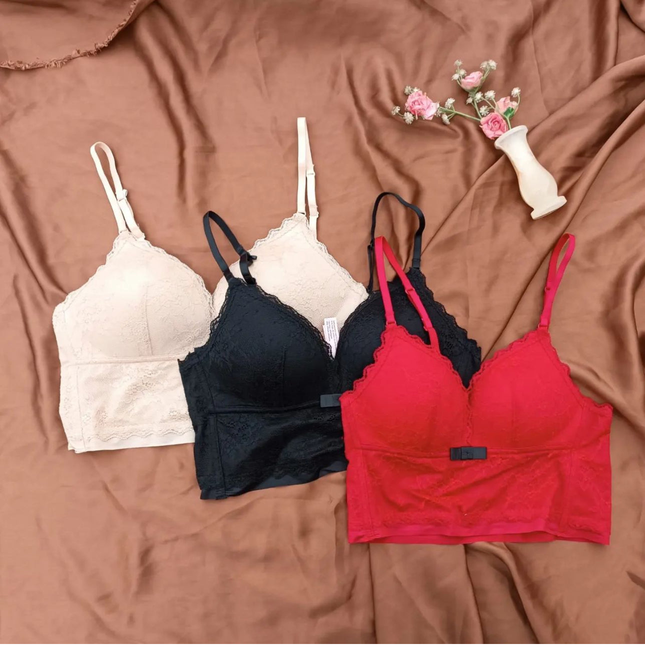 Lace V Neck Crochet Bralette Crop Tops
Bra For Girls