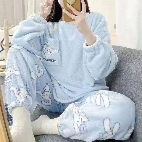 Blue Rabbit Fleece Night suit