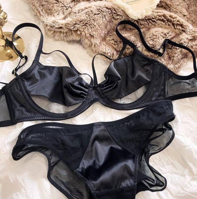 Floral Wire Bra Set Nonpadded