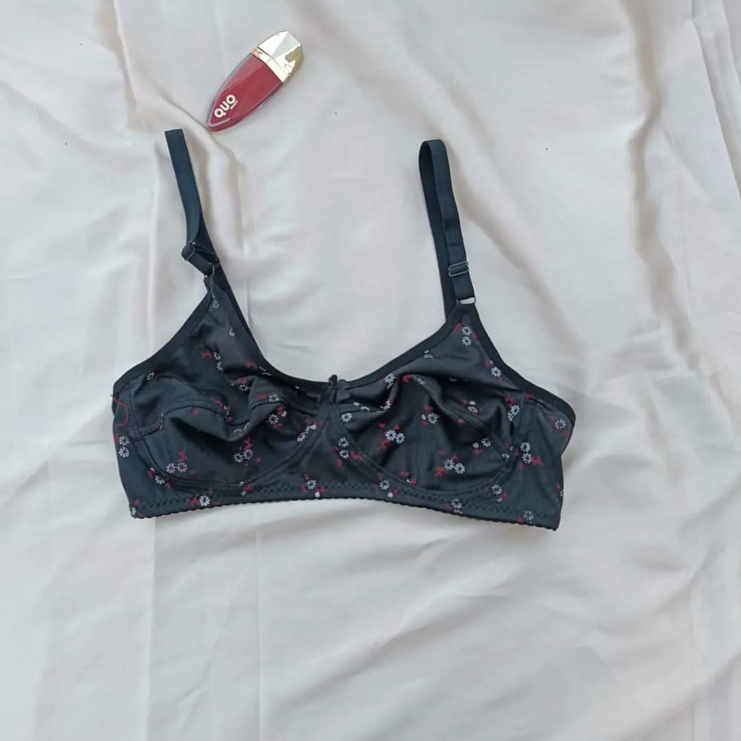 GFG Soft Cotton Printed Bra with Adjustable Strap