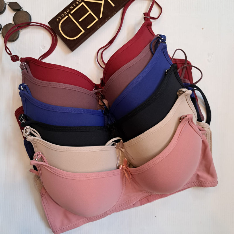 Single Padded Ring Bra with Plane Cup And Flexible Stuff