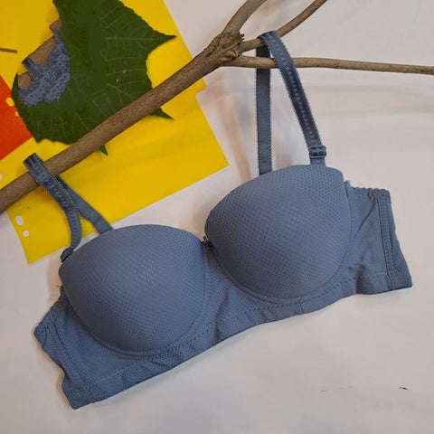 Single Padded Bra With Half Cup Shape Plane Style