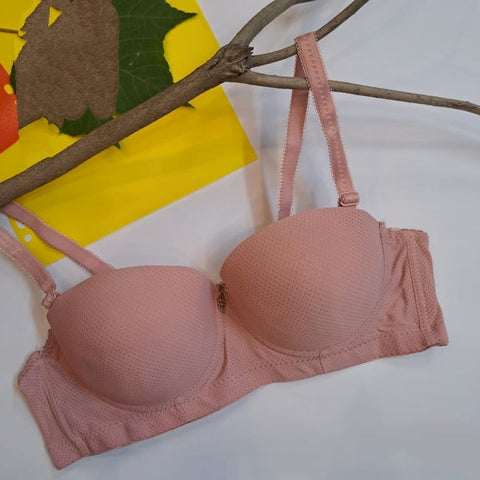 Single Padded Bra With Half Cup Shape Plane Style