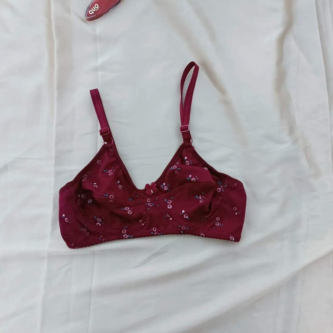 GFG Soft Cotton Printed Bra with Adjustable Strap