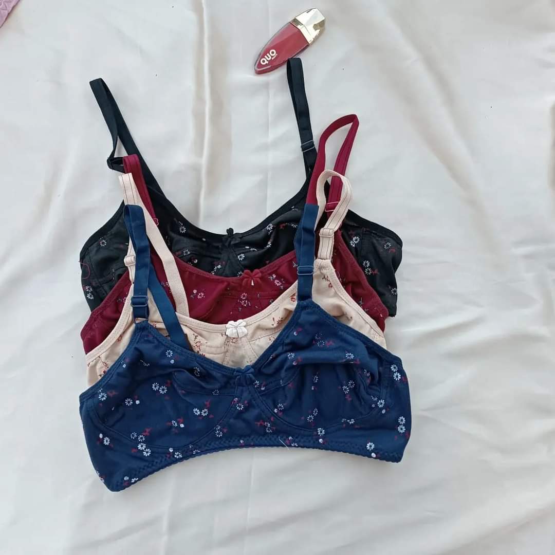 GFG Soft Cotton Printed Bra with Adjustable Strap