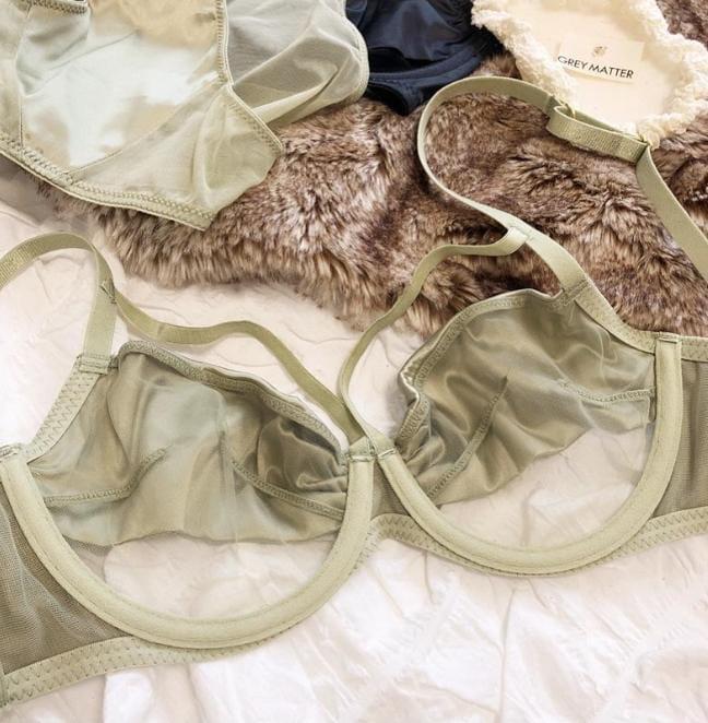 Floral Wire Bra Set Nonpadded