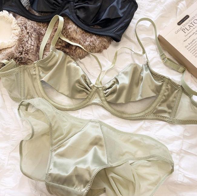 Floral Wire Bra Set Nonpadded