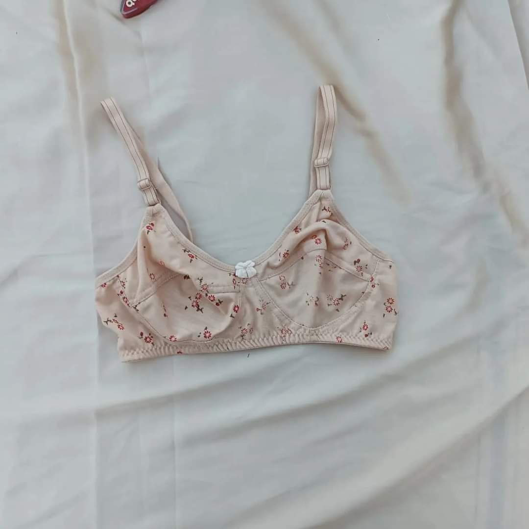 GFG Soft Cotton Printed Bra with Adjustable Strap